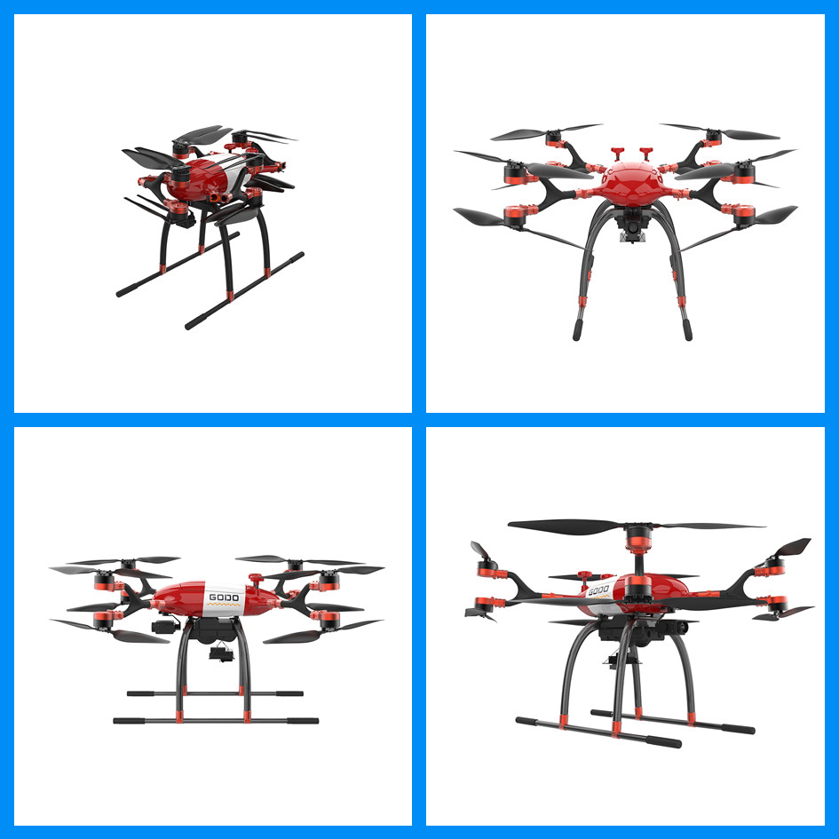 GODO GD-H2 | Octo Quad Heavy Duty Drone Pure Electric Foldable Emergency UAV Industrial Carbon Fiber Fuselage
