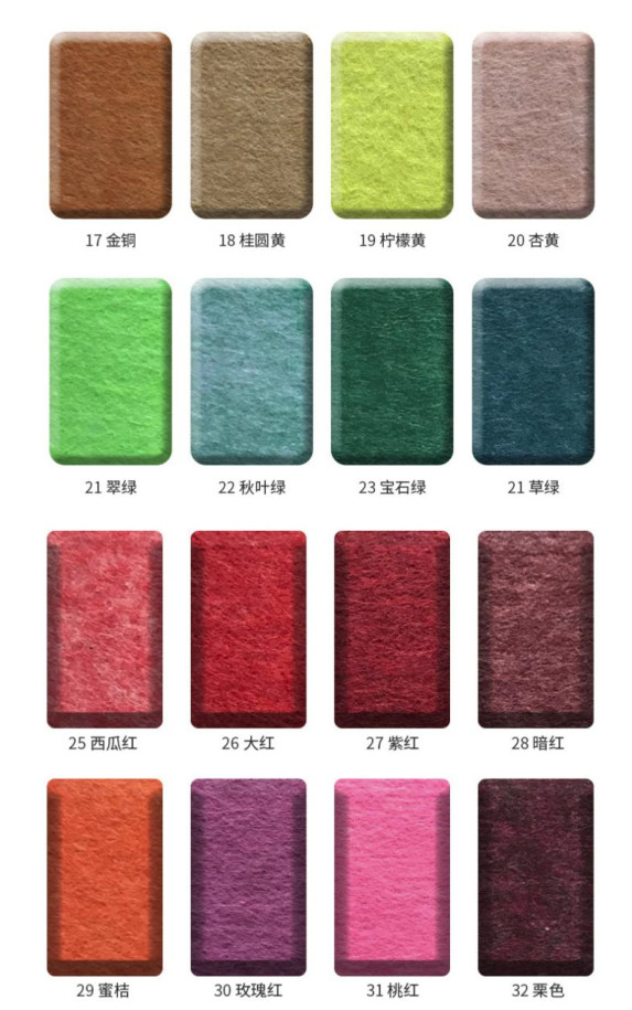 12mm Polyester Pet Felt Sound Absorbing Panels Multiple Color