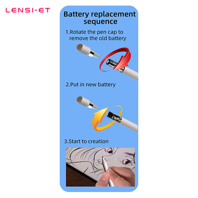 Engineer Painting Aluminum Stylus Pen Drawing Tablet Pencil Black White