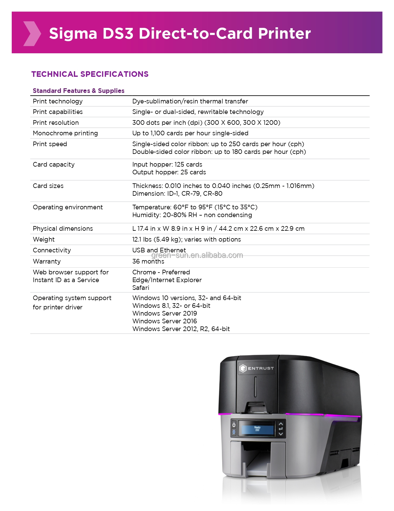 Smart Choice Entrust Sigma DS3 Single Sided Smart Business ID Card Printer with SDK