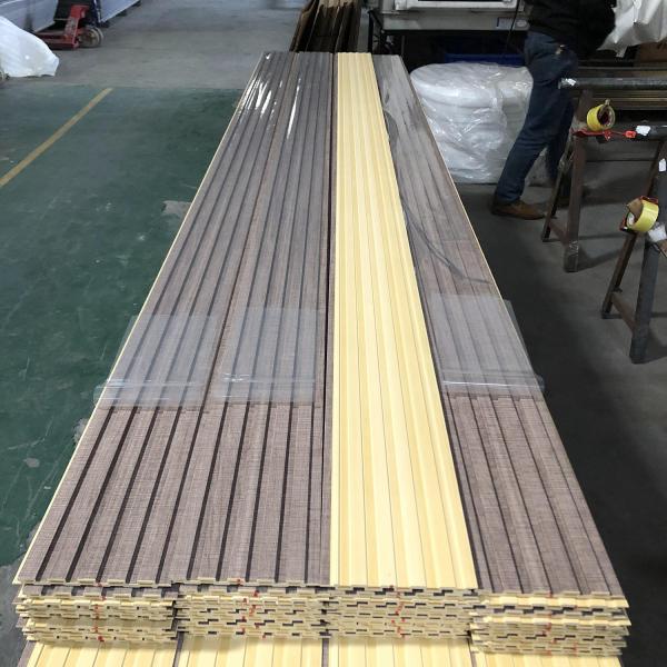 Interior Decorative Wall Boards Ceiling Panel PVC Coated Bamboo Fiber Art Louver