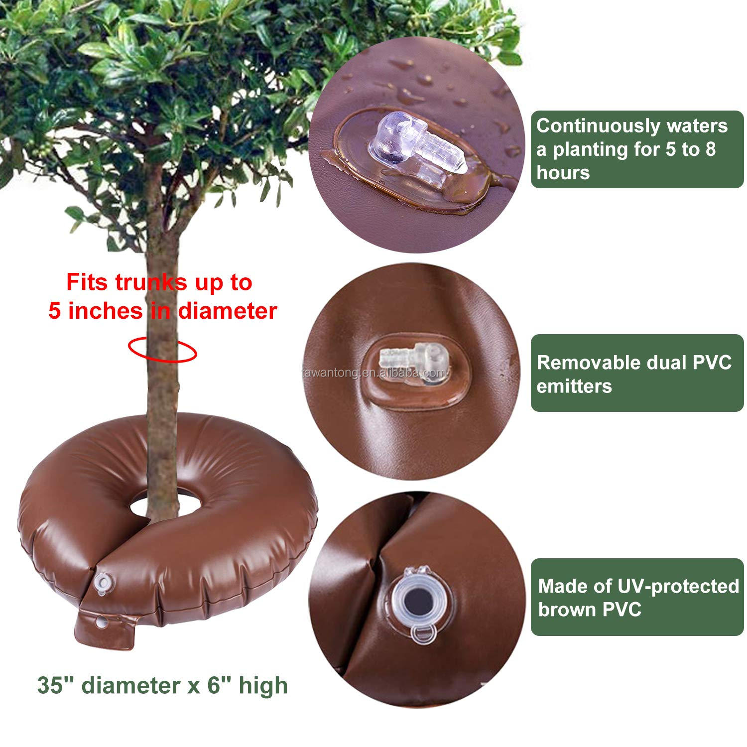 15 Gallon and 20 Gallon PVC Tree Planting Drip Irrigation Bag for Economic Irrigation