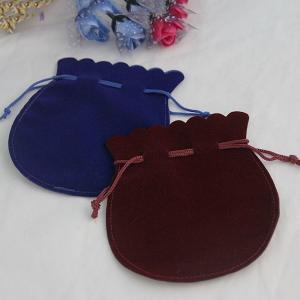 Apple Packing multi Colors 8.5x9.5cm Custom Drawstring Pouch with round bottom