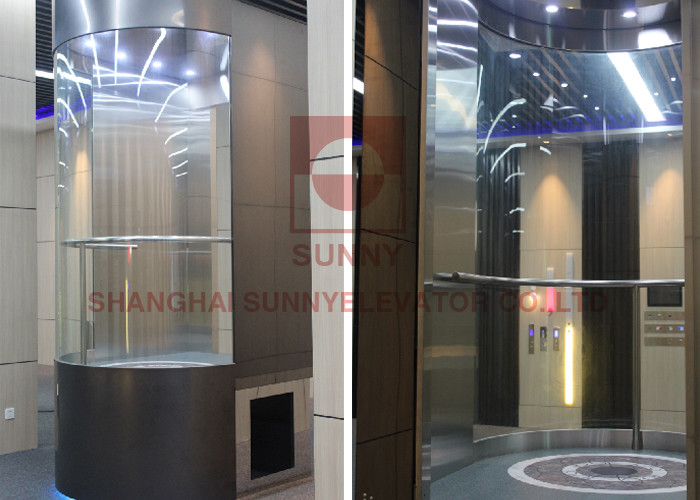 CE 630kg 1.0m/S Sightseeing Passanger Elevator For Architectural