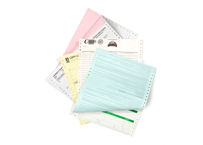 Ncr 48 to 100gsm Carbonless Copy Paper in sheets in rolls White CB Colored CFB CF
