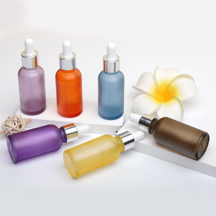 Custom 15ml 30ml 50ml 100ml Serum Dropper Bottles OEM Purple Painting