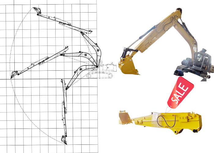 10M Telescopic Arm For Excavator For Liugong 9250F With Bucket