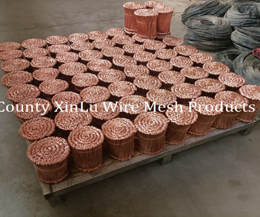 Twin Loop Rebar Galvanized Baling Wire Copper Coated Anti Rust Double Loop Bar Tie Wire