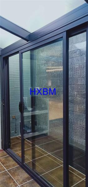Grey Color Internal Folding Sliding Doors , Double Glazed Aluminium Doors