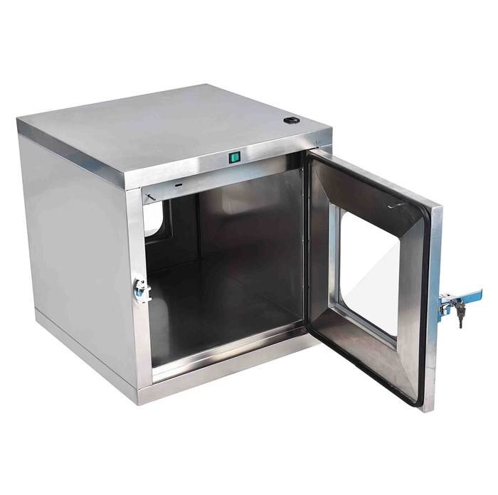 50HZ 60HZ Lab Pass Box , SS Cleanroom Laboratory Pass Box HEPA 0.3um 99.99% 220V 110V