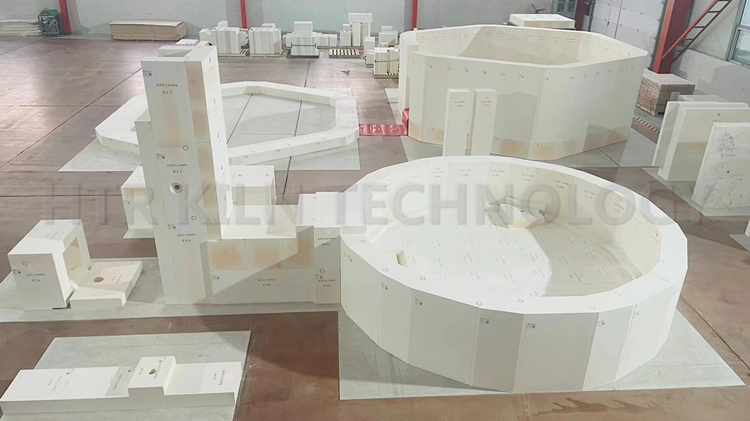 Little MgO Content Zircon Corundum Bricks for Glass Melting Furnace Erosion-Resistant