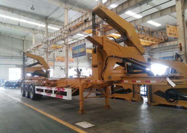 20ft 40ft Truck Mounted Crane Side Loader Sidelifter , Container Self Loading