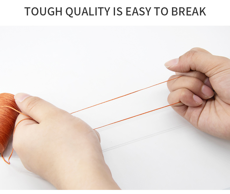 210D/16 High Tenacity 200M Flat Polyester Waxed Thread 1mm For Shoes Sewing Leather