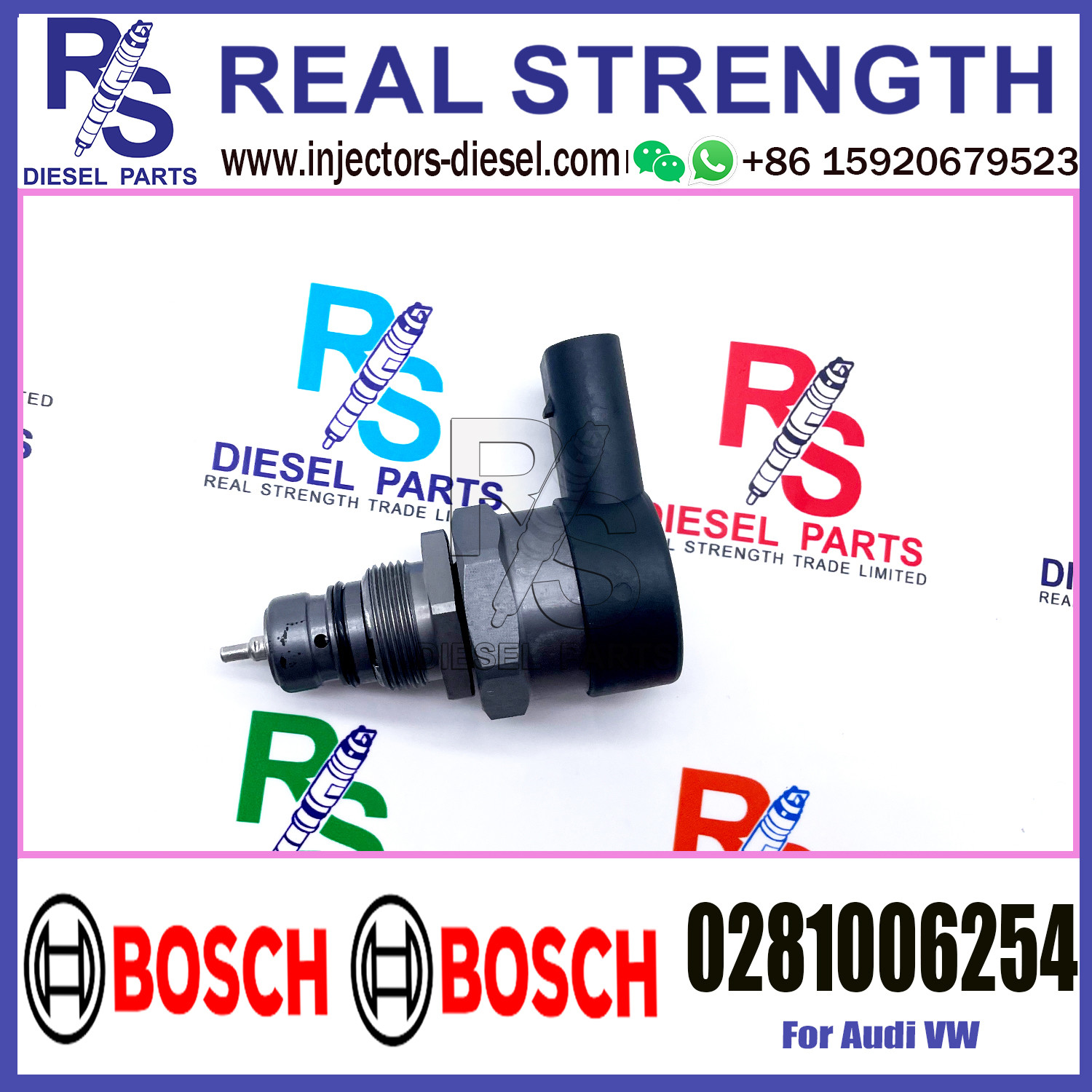 BOSCH Control Valve 0281006254 DRV Regulator Solenoid 0281006254 Applicable to Audi A4 A5 A6 A8 Q7, VW 3.0 4.2 4.0 TDI