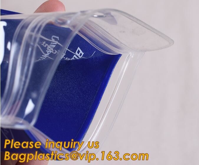 Plastic Bag OEM Custom PVC Loop Handle Image Printed Plastic Shopping Bag,Promotional Clear Waterproof Plastic Cosmetic