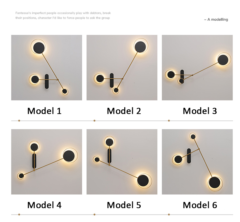 Modern minimalist wall light Home Bedroom swing arm lamp Adjustable Black loft round wall light(WH-OR-258)