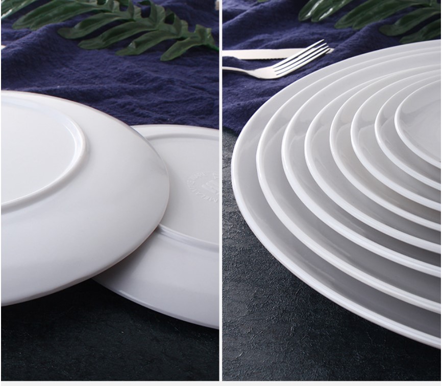 White Ceramic Plate Porcelain Dinner Set Ceramic White Dishes