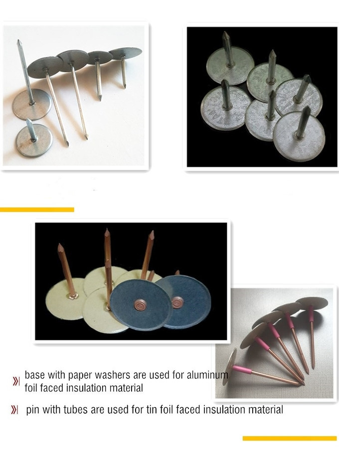 Galvanized Steel Cup Head CD Weld Pins To Fasten The Insulation Of HVAC Sheet Metals And Housings