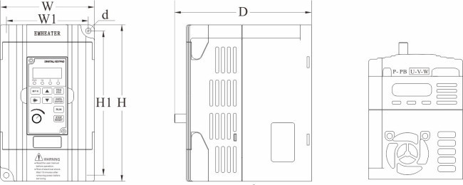 5.1A 380 Volt 2.2kW Variable Speed Drive Vsd Motor Drive