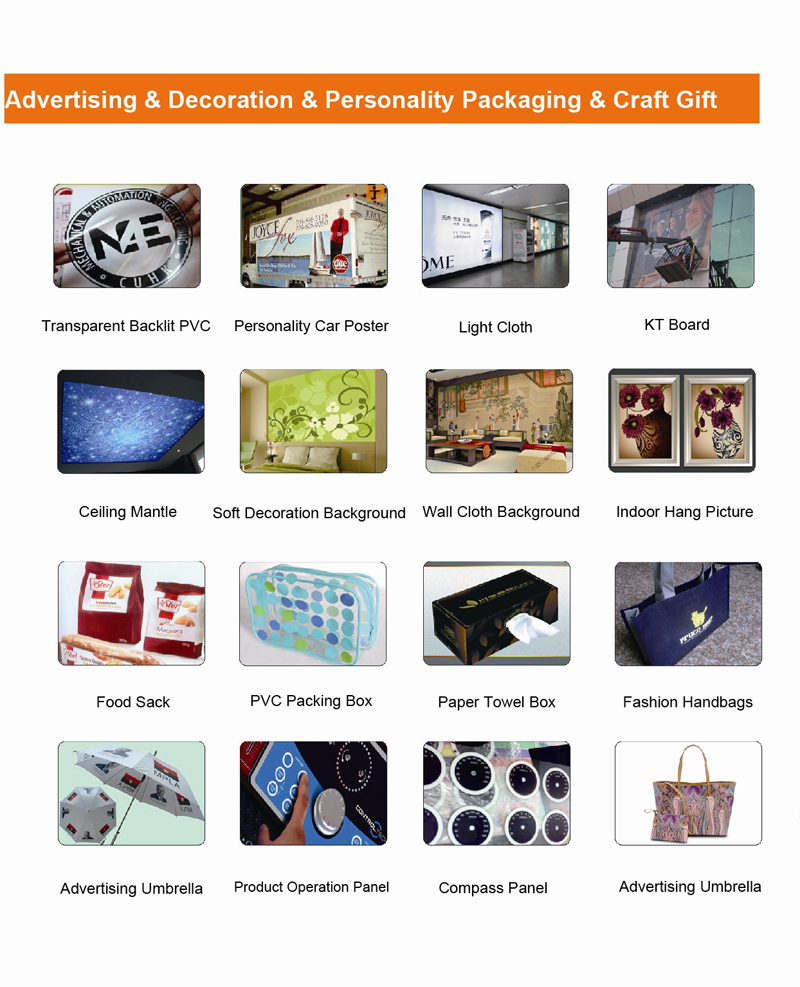 Wide format uv roll to roll printer for all soft materials KUR-3202