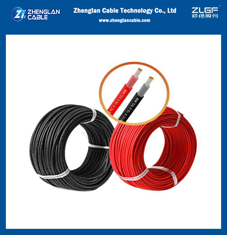 Waterproof 1.5kv Photovoltaic Solar Cable Tinned Copper