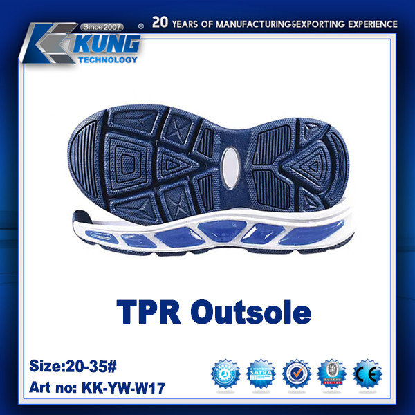 Odorless Nontoxic TPR Outer Sole , Anti Abrasion Rubber TPR Outsole