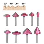 Arden Tideway CNC Bit Tools 1/2 Shank 90 Degree V Type Carbide CNC Woodworking