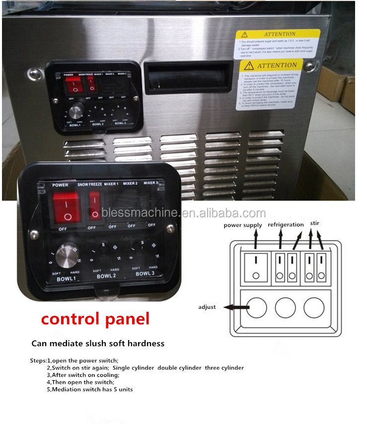 220V/50Hz 48 KG Slush Puppy Machine 420x590x810mm
