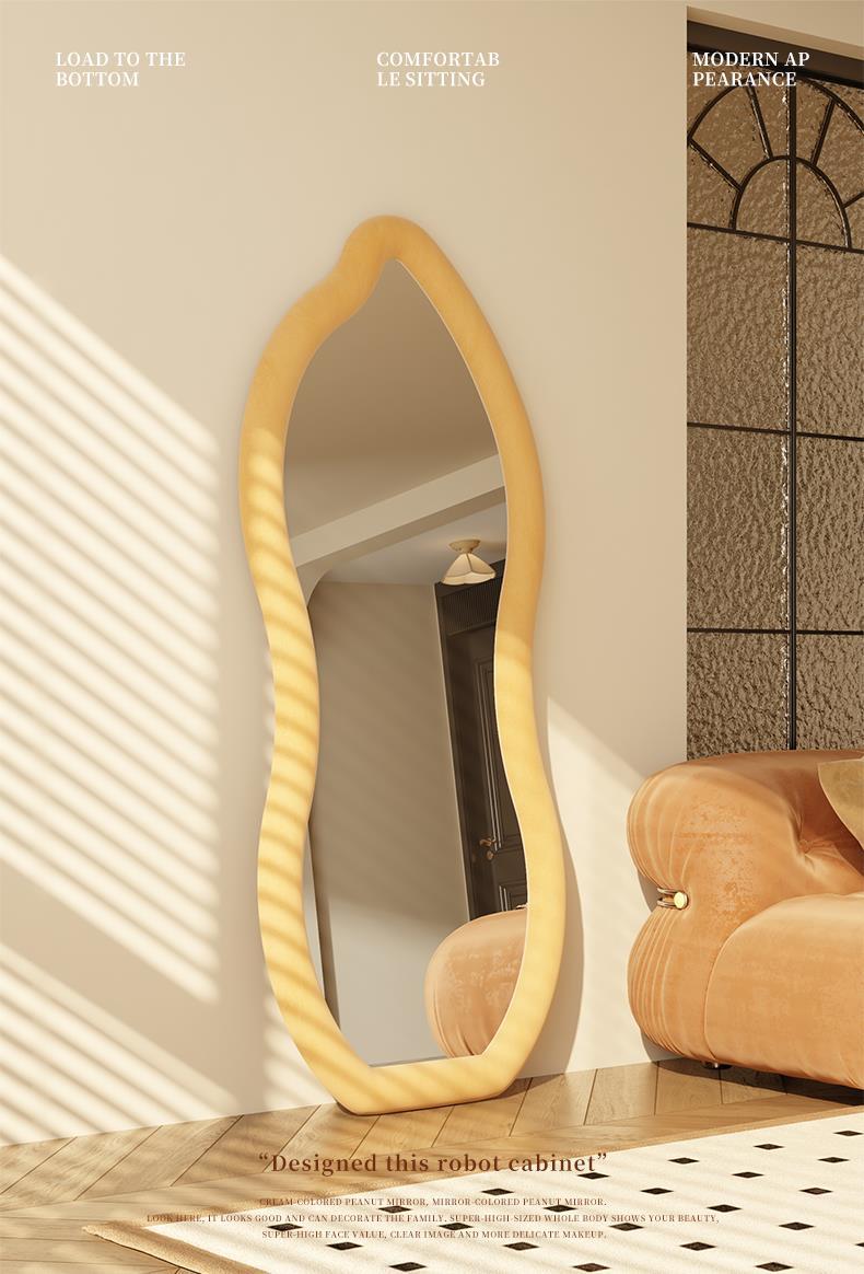 Standing Wavy Oversized Arched Floor Mirror 71x32 Dressing Room