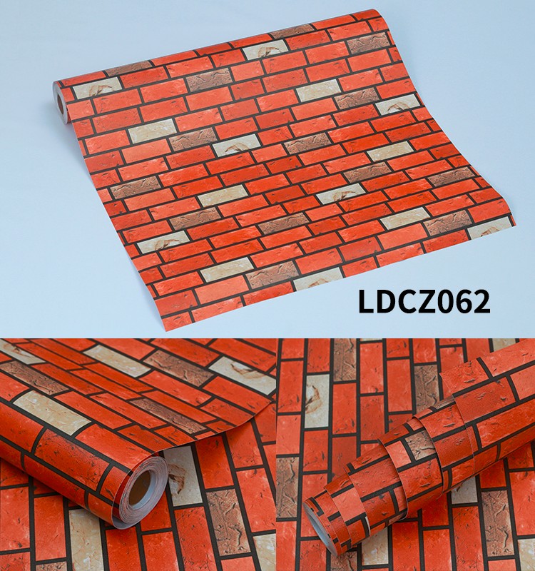 DIY 3D Brick Stone Wallpaper 3D PVC Wallpaper Sticker For Villa Hospital School