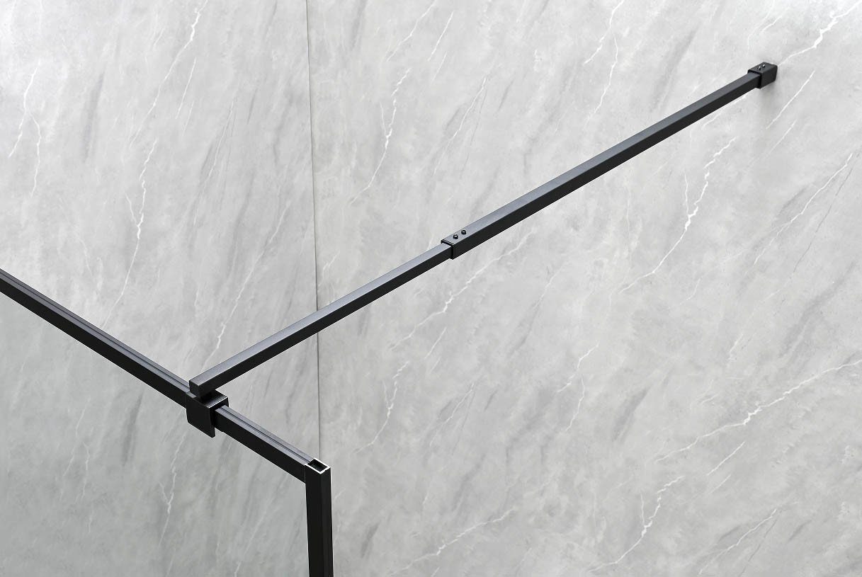 6/8mm Tempered Glass With Black Alum Frame Frameless Shower Enclosure For Stylish Bathroom