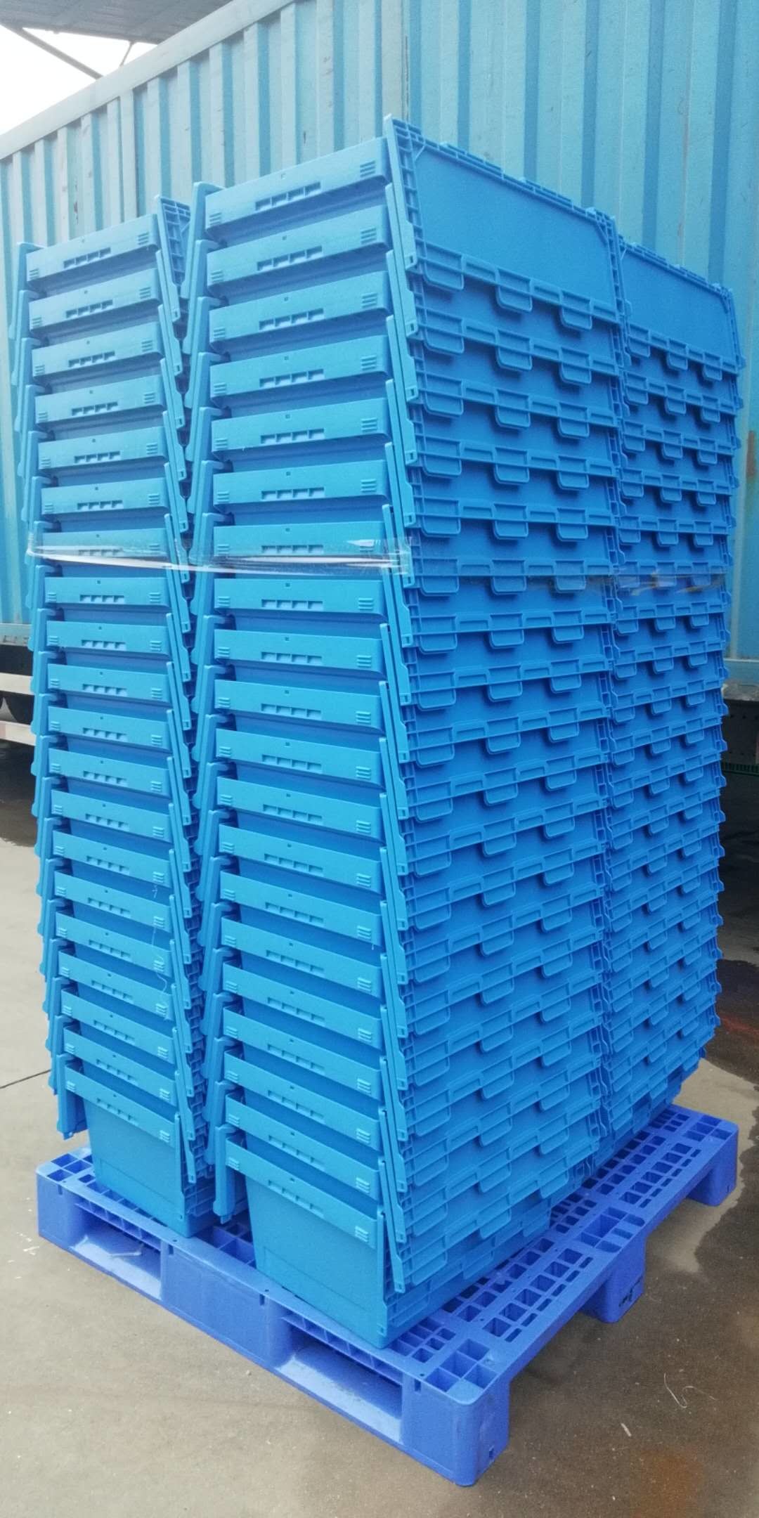 Larger Logo Printing Stack Nest Plastic Attached Lid Containers