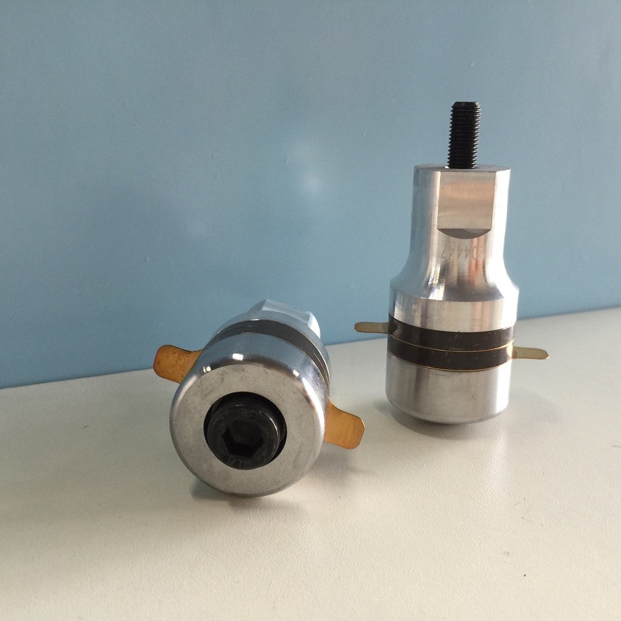 35Khz Ultrasonic Welding Transducer , 2 Ceramics Spot Welder Sewing Machine