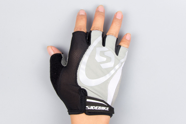 Summer Team Waterproof MTB Gloves Grey Black Color OEM / ODM Available