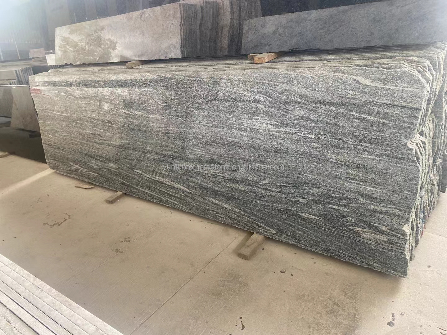 Villa Stone Polished Galaxy Green Granite Slabs for Interior and Exterior Renovation