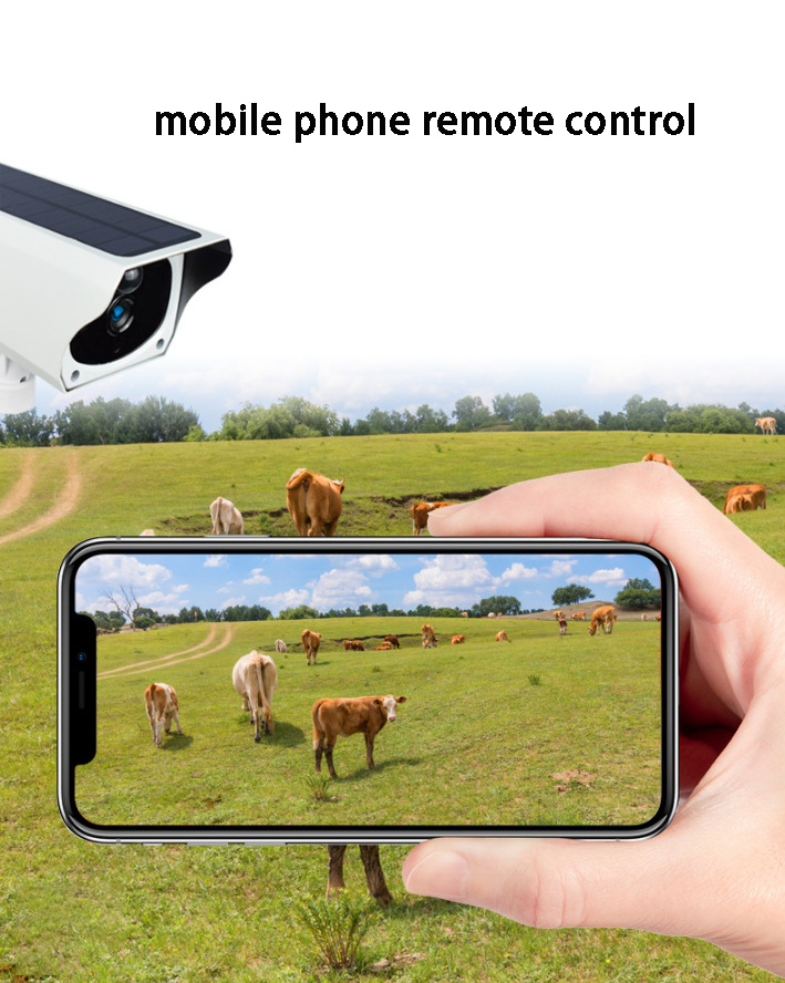 Solar Powered 1080P Bullet Type IP Camera Waterproof Outdoor Security Cctv Camera