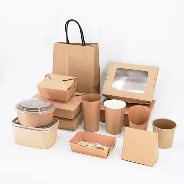 Recyclable Fast Food Takeout Packaging with Custom Order Accepted French Fries