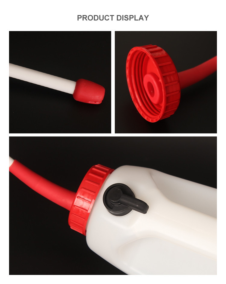 4000ml Plastic Calf Drencher Syringe With Adjustable Dosage And 50 Cm Tube