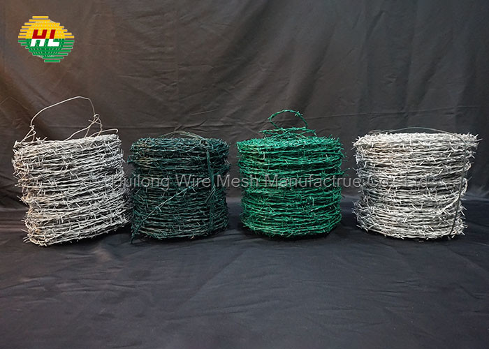 PVC Coated Galvanized Barbed Wire Light Duty Flexible 1.5-3cm Length