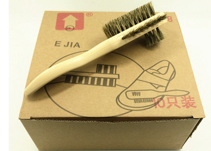 Natural Pig Hair Brush Wood Handle / Home Shoe Cleaning Brush