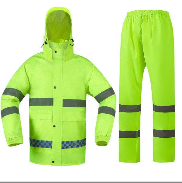 Reflective PPE Safety Wear Warning Split Safety Waterproof Rain Poncho