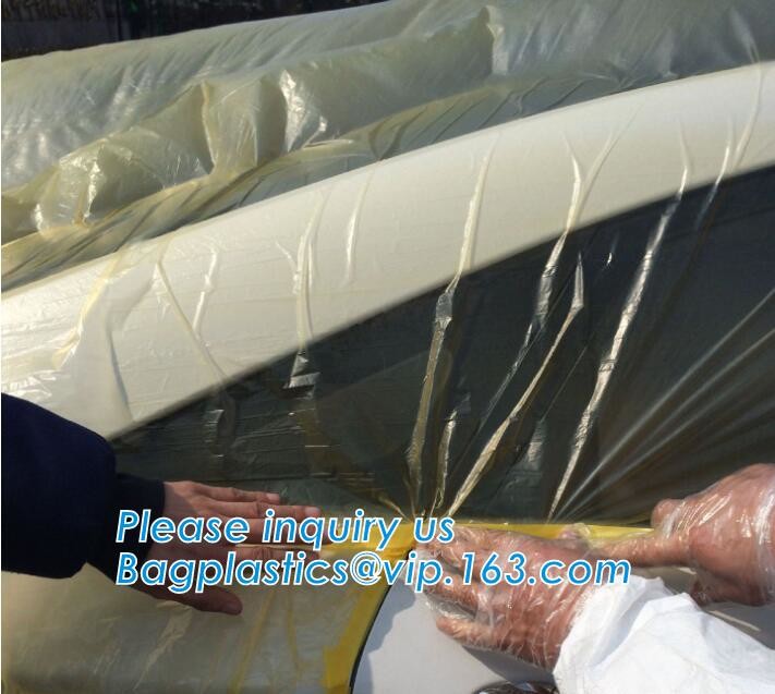 hot sale auto paint masking for automotive film, plastic pe auto paint masking film for automotive paint, bagease packs