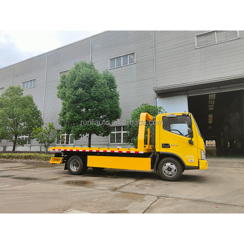 Foton Aumark Road Wrecker Truck 4x2 Flat Bed Recovery Truck Euro Ⅲ Standards