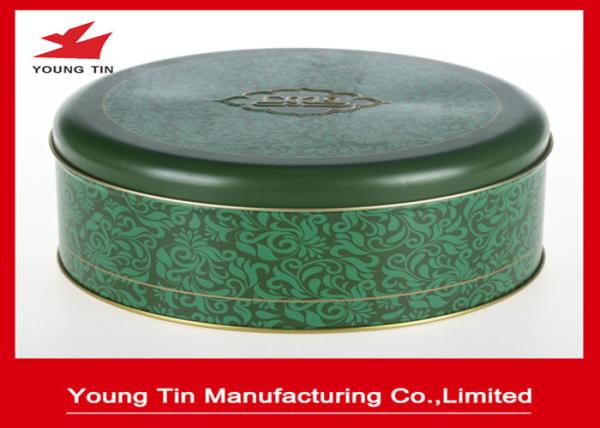 Matt Finished Round Cookie Gift Tins With Lids , Food Grade CMYK Printed