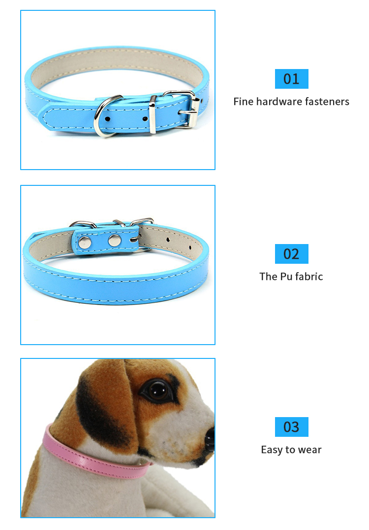 Eco-Friendly Dog Collar Smart Pet Collar Adjustable Made Vegan Leather dog