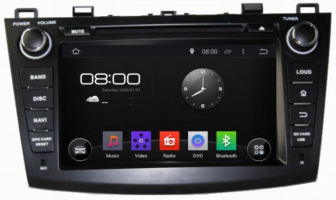 Ouchuangbo Pure Android 4.4 GPS Navigation iPod USB 3G Wifi Radio for Mazda 3 2009-2012 DV