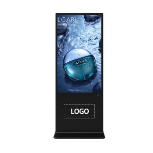 4K Ultra HD Resolution Indoor Vertical LCD Advertising Display Digital Signage Totem Equipped With 8 Array Mic