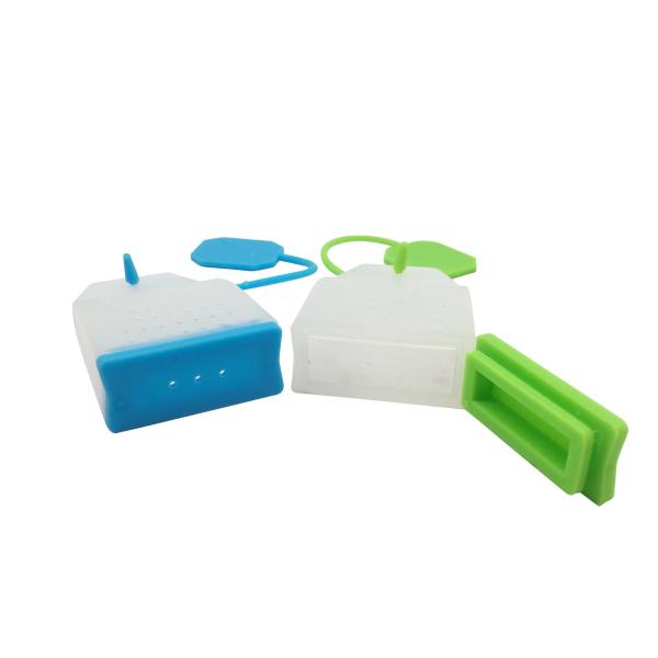 4pcs BPA- Free Custom Logo Printed Colorful Genuine Reusable Silicone Tea Bag