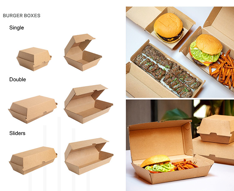 Disposable Take Away Folded Compartment Paper Bento Lunch Box For Fast Food