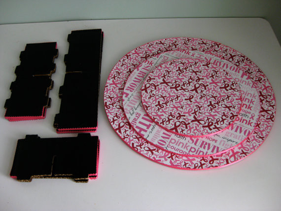 Patterned Decorative Cupcake Stands , Commercial Disposable Cupcake Tier Stand